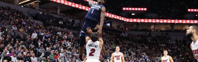 九游体育篮球比分-狼来了！力克热火豪取5连胜 森林狼距前6仅0.5胜场