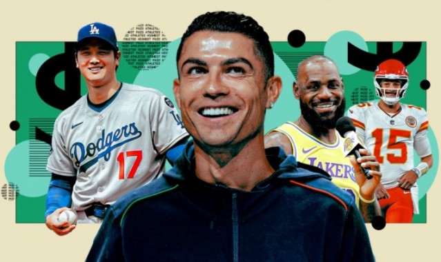 九游体育篮球比分-2025收入最高运动员：C罗2.6亿刀居首，梅西1.3亿第3，本泽马第6